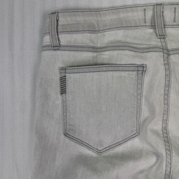 Paige Verdugo Ultra Skinny Jeans Size 29 Light Gray Metallic Coated Leg Stretch - Picture 5 of 16